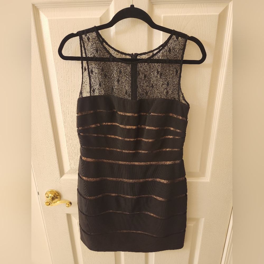 Black and Nude Cocktail Dress. Size 10